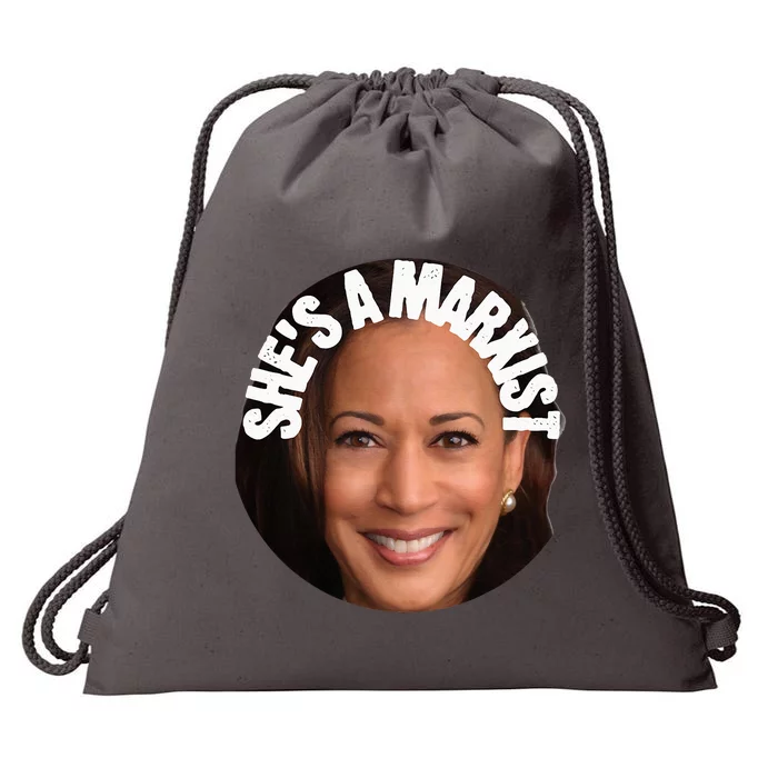 SheS A Marxist Kamala Trump 2024 Election Debate Drawstring Bag