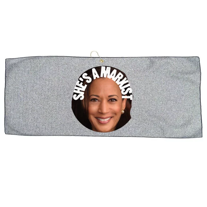 SheS A Marxist Kamala Trump 2024 Election Debate Large Microfiber Waffle Golf Towel