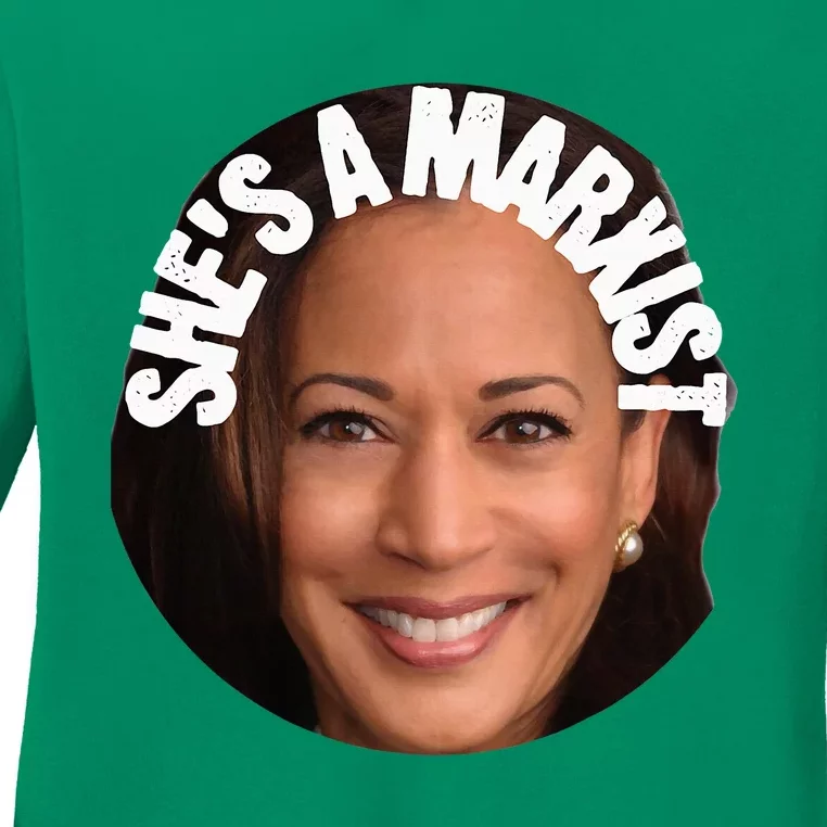 SheS A Marxist Kamala Trump 2024 Election Debate Ladies Long Sleeve Shirt