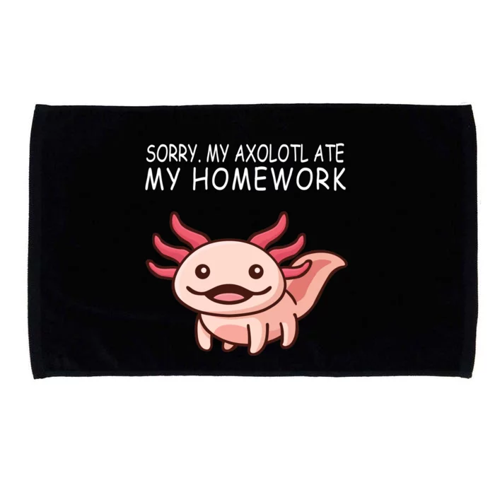 School Axolotl My Axolotl Ate My Homework Cute Axolotl Microfiber Hand Towel