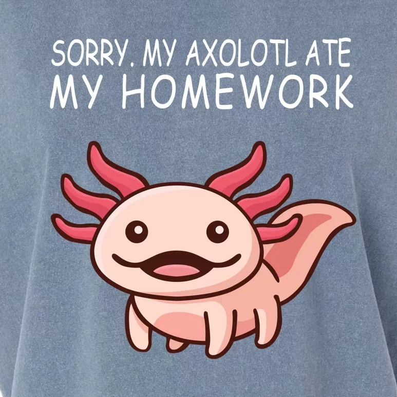 School Axolotl My Axolotl Ate My Homework Cute Axolotl Garment-Dyed Women's Muscle Tee