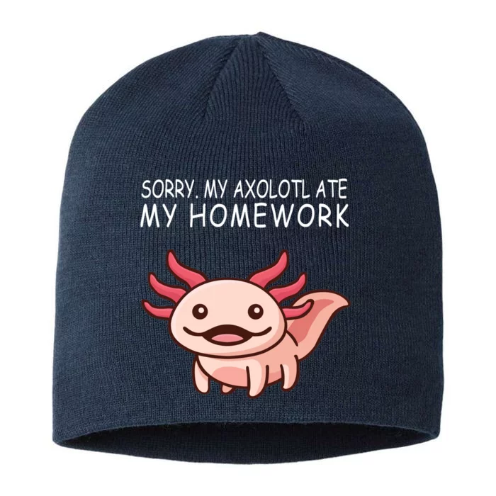 School Axolotl My Axolotl Ate My Homework Cute Axolotl 8 1/2in Sustainable Knit Beanie