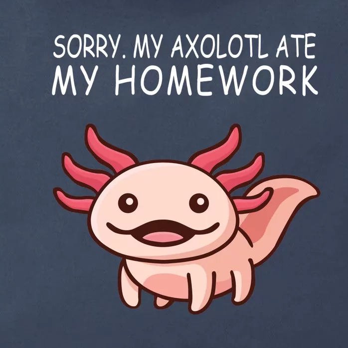 School Axolotl My Axolotl Ate My Homework Cute Axolotl Zip Tote Bag