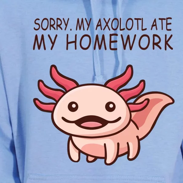 School Axolotl My Axolotl Ate My Homework Cute Axolotl Unisex Surf Hoodie