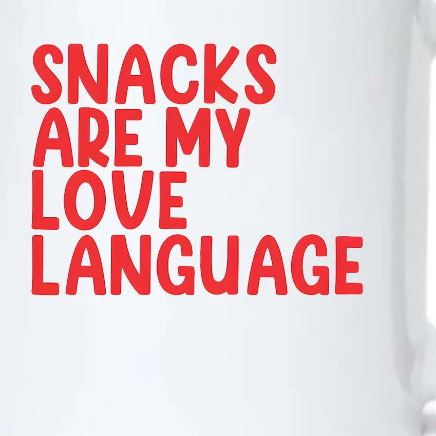 Snacks Are My Love Language Black Color Changing Mug