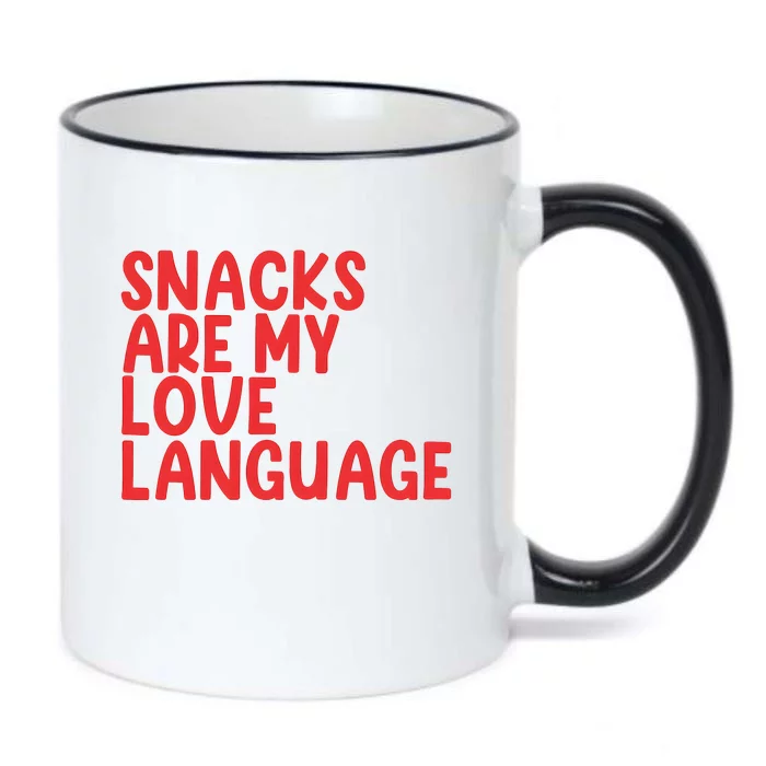 Snacks Are My Love Language Black Color Changing Mug