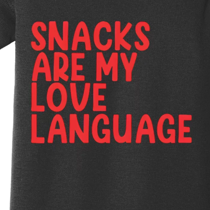 Snacks Are My Love Language Baby Bodysuit