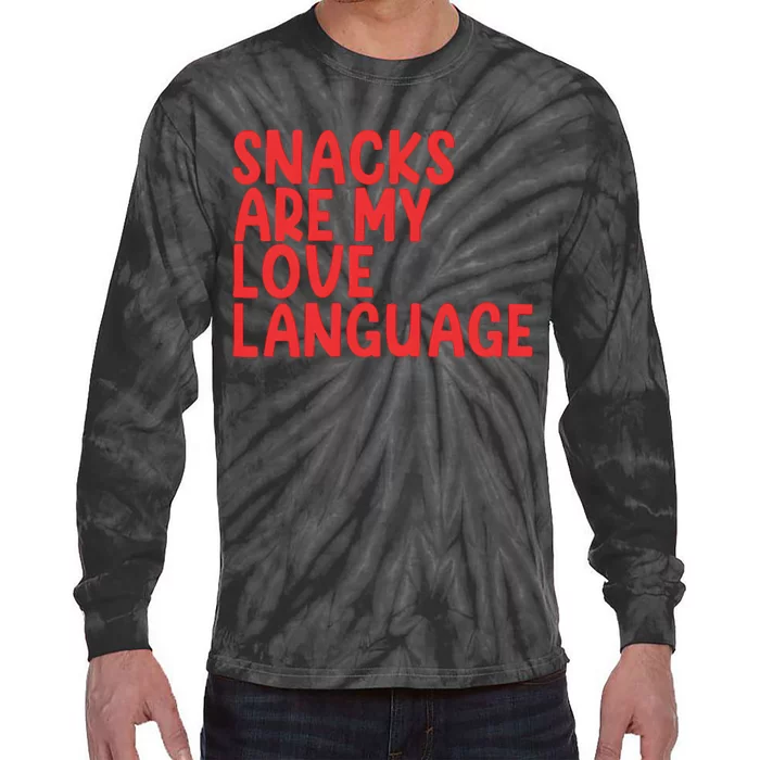 Snacks Are My Love Language Tie-Dye Long Sleeve Shirt