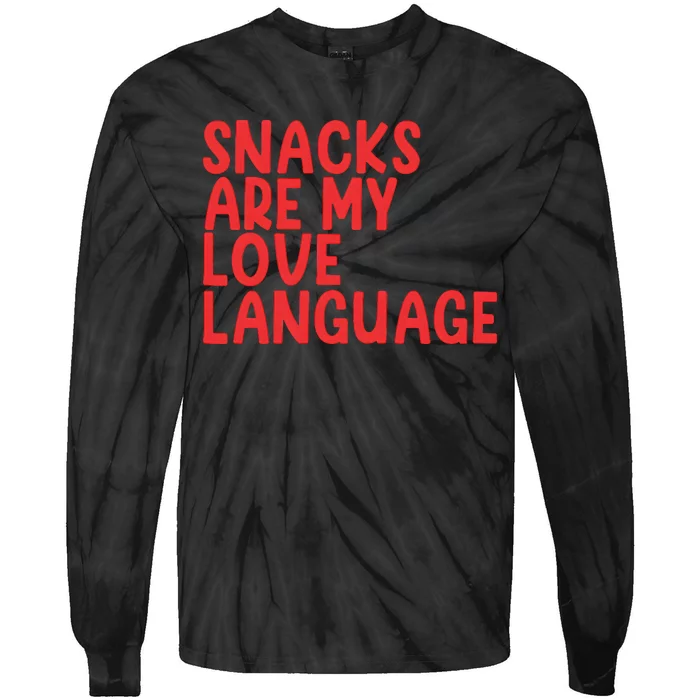 Snacks Are My Love Language Tie-Dye Long Sleeve Shirt