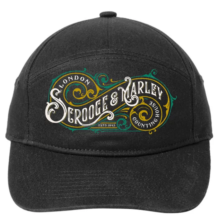 Scrooge And Marley Counting House Christmas Carol 7-Panel Snapback Hat