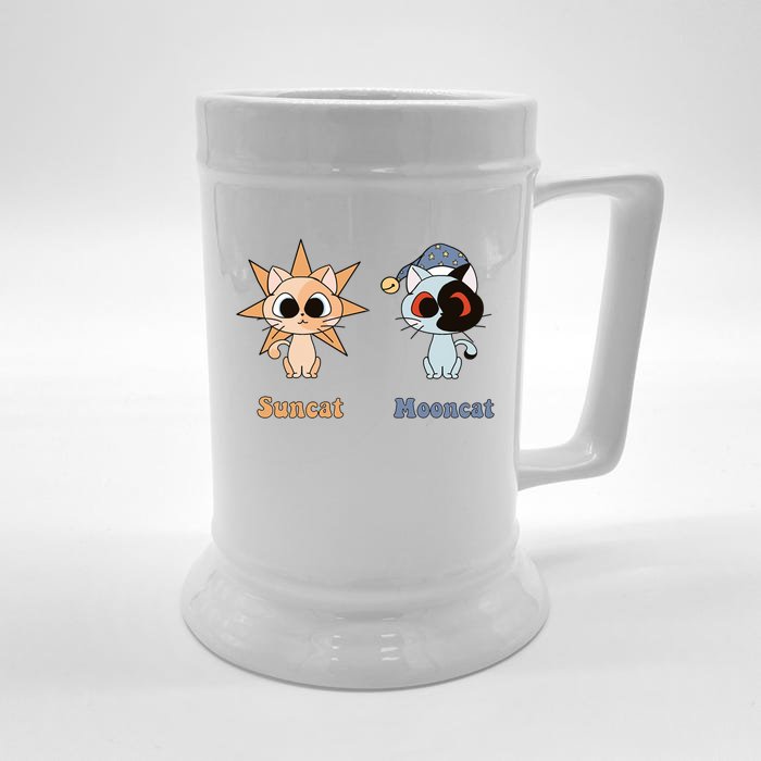 Suncat And Mooncat Gift Front & Back Beer Stein