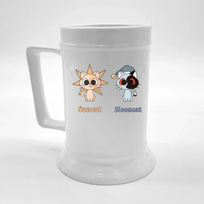 Suncat And Mooncat Gift Front & Back Beer Stein