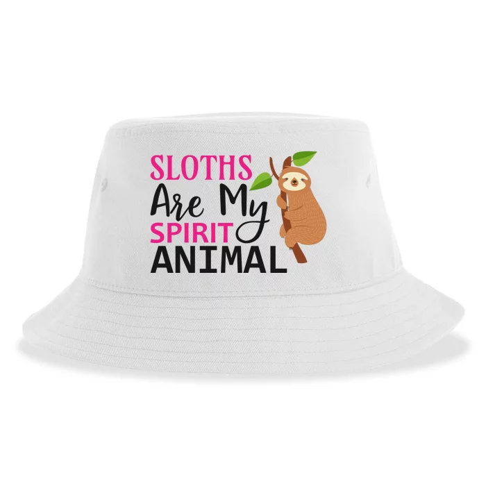 Sloth Are My Spirit Animal Sustainable Bucket Hat