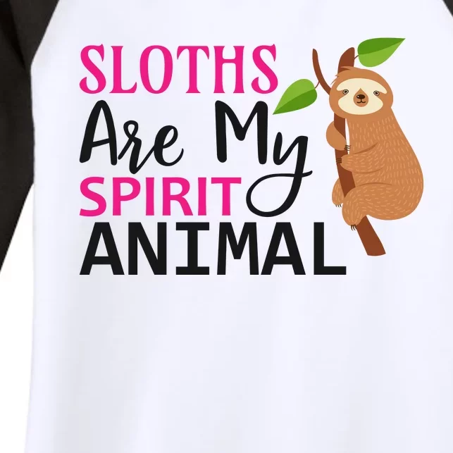 Sloth Are My Spirit Animal Women's Tri-Blend 3/4-Sleeve Raglan Shirt