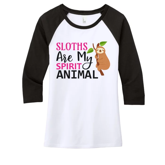 Sloth Are My Spirit Animal Women's Tri-Blend 3/4-Sleeve Raglan Shirt