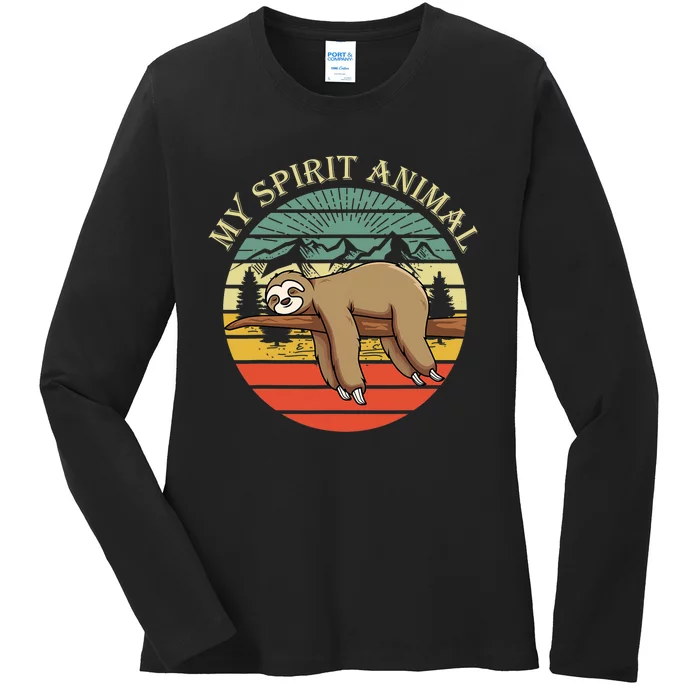 Sloths Are My Spirit Animal Sloth Is My Spirit Animal Ladies Long Sleeve Shirt