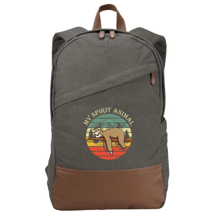 Sloths Are My Spirit Animal Sloth Is My Spirit Animal Cotton Canvas Backpack