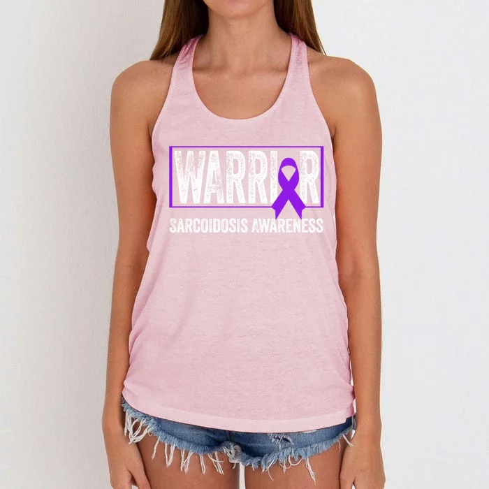 Sarcoidosis Awareness Meaningful Gift Sarcoidosis Awareness Warrior Gift Women's Knotted Racerback Tank