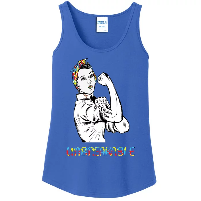 Strong Autism Mom Autism Mama Autistic Fathering Gift Autism Gift Ladies Essential Tank