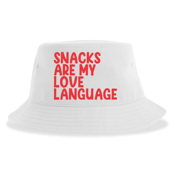 Snacks Are My Love Language Sustainable Bucket Hat