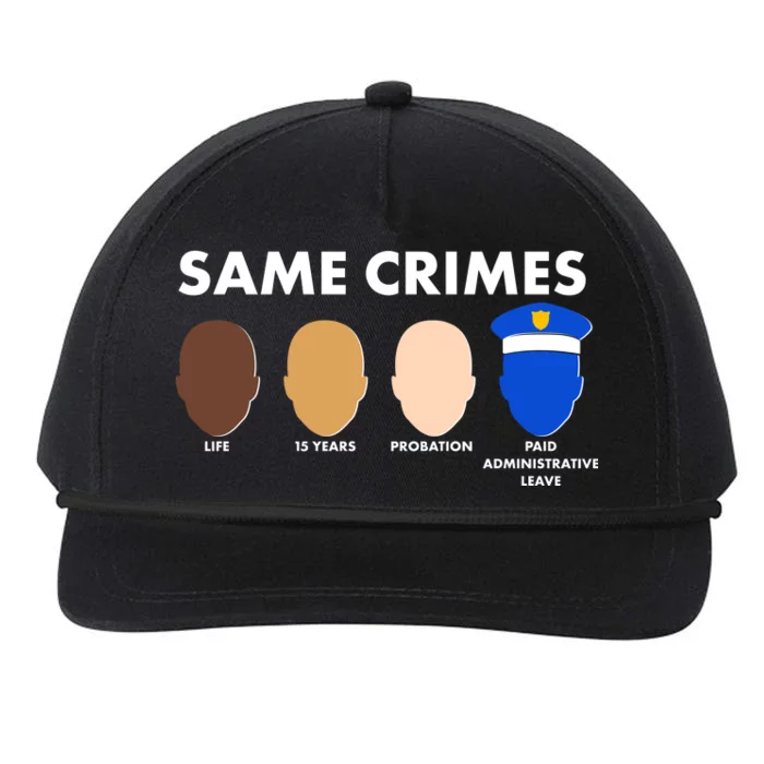 Same Crimes Black Lives Matter Snapback Five-Panel Rope Hat