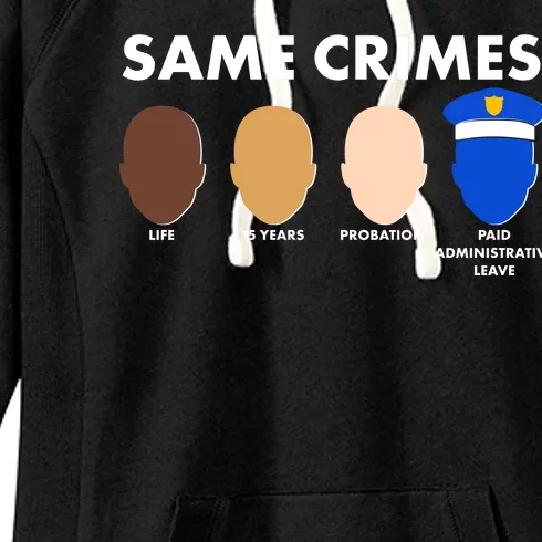 Same Crimes Black Lives Matter Women's Fleece Hoodie