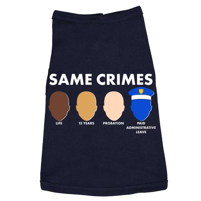 Same Crimes Black Lives Matter Doggie Tank