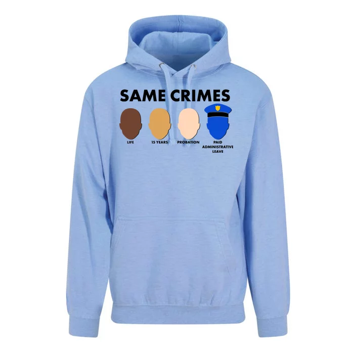 Same Crimes Black Lives Matter Unisex Surf Hoodie