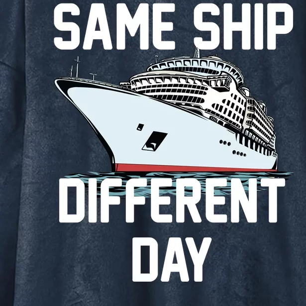 Same Ship Different Day Hooded Wearable Blanket