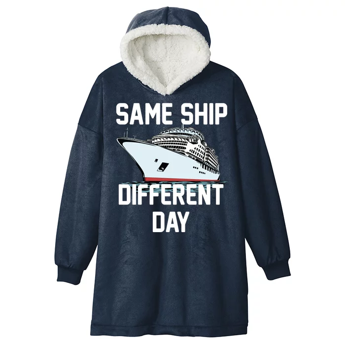 Same Ship Different Day Hooded Wearable Blanket