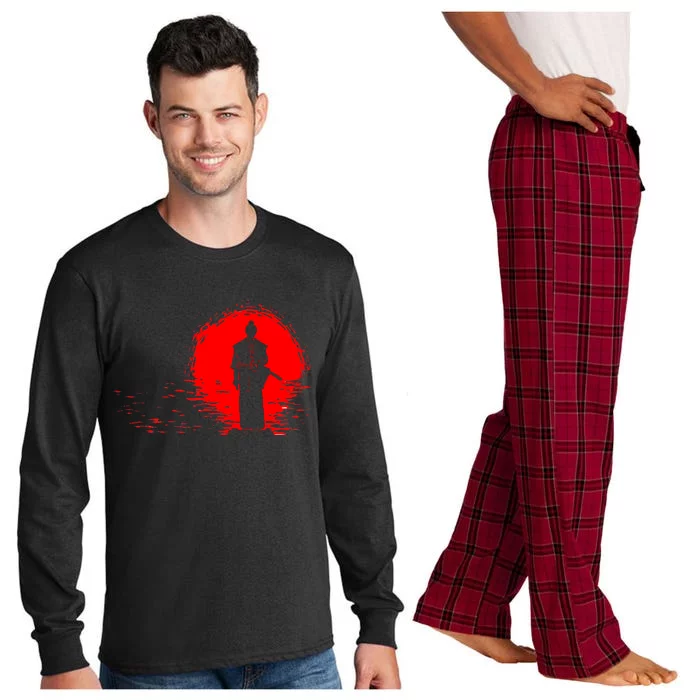 Samurai Red Sun Warrior Hollow Long Sleeve Pajama Set