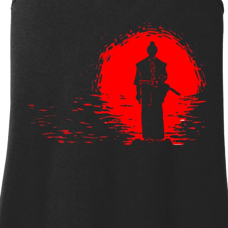 Samurai Red Sun Warrior Hollow Ladies Essential Tank