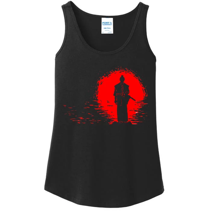 Samurai Red Sun Warrior Hollow Ladies Essential Tank