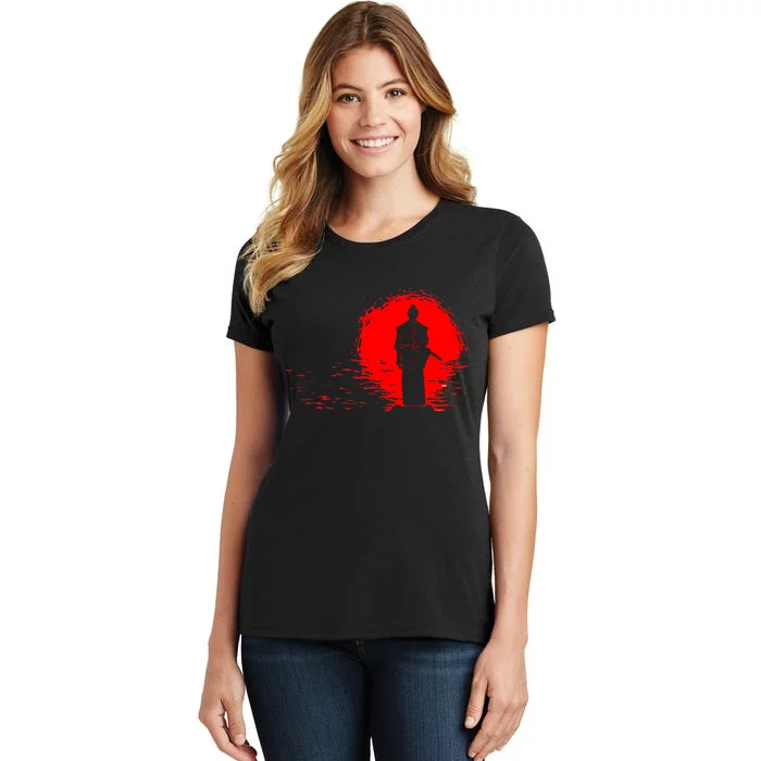 Samurai Red Sun Warrior Hollow Women's T-Shirt