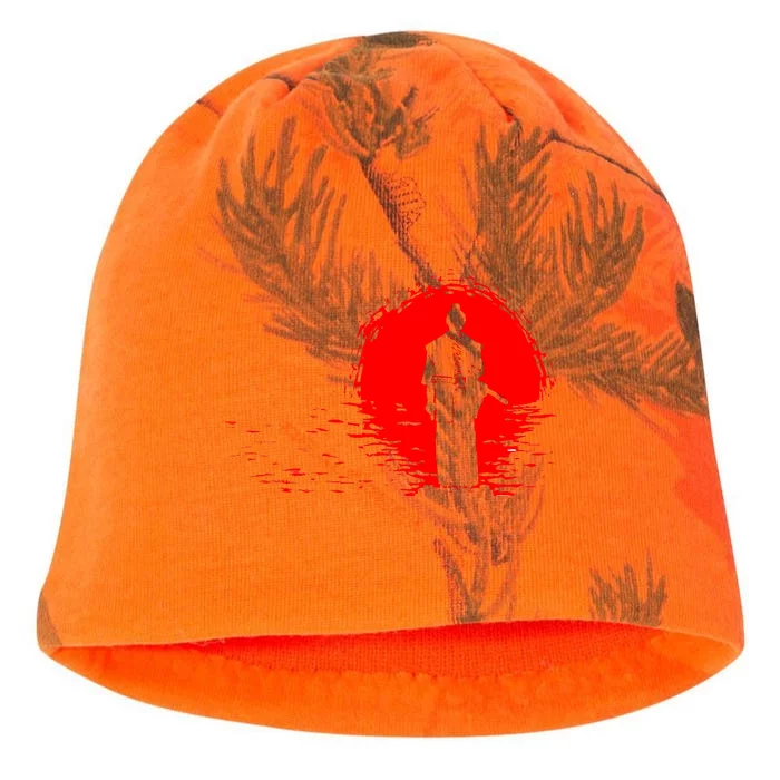 Samurai Red Sun Warrior Hollow Kati - Camo Knit Beanie