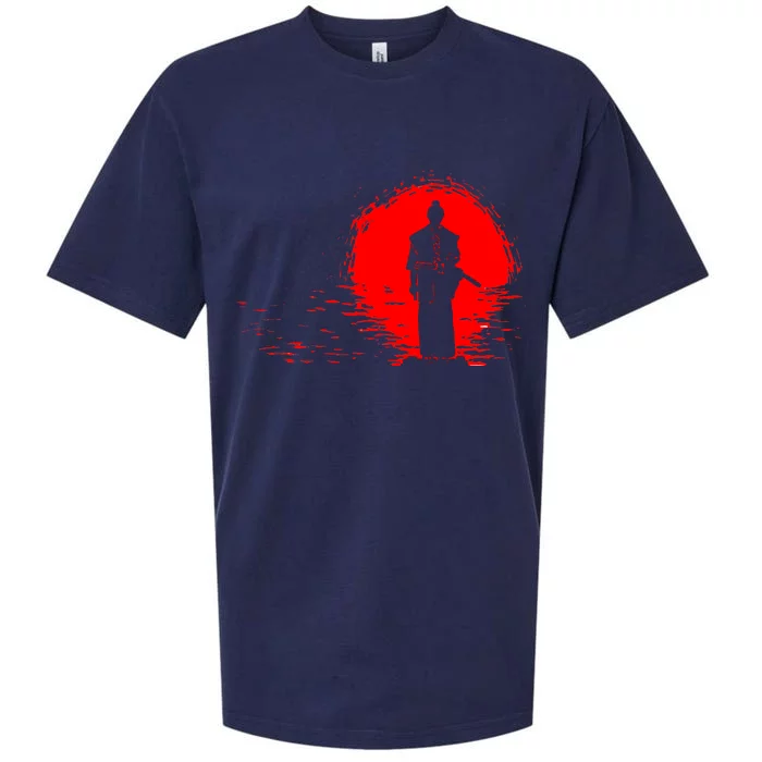 Samurai Red Sun Warrior Hollow Sueded Cloud Jersey T-Shirt