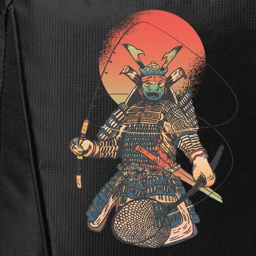 Samurai Warrior Fishing City Backpack