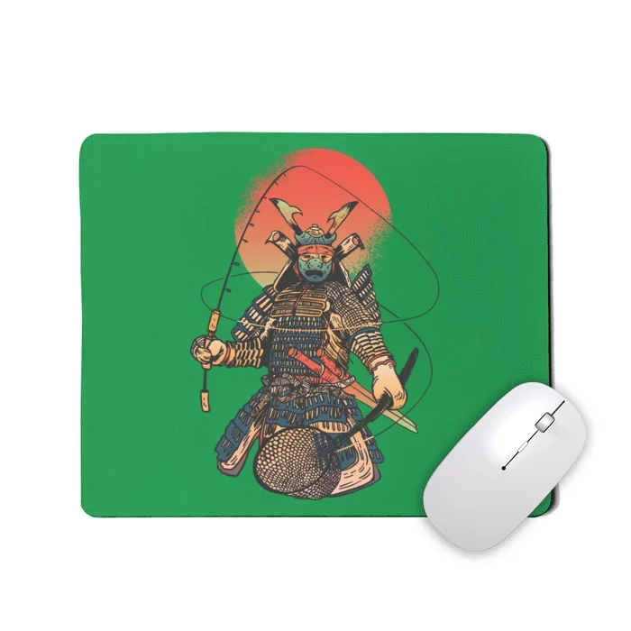 Samurai Warrior Fishing Mousepad