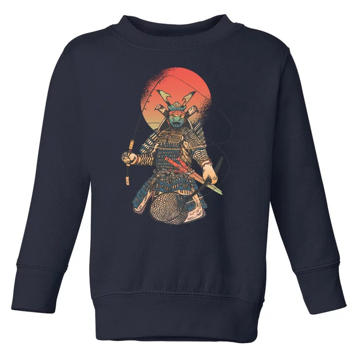 Samurai Warrior Fishing Toddler Sweatshirt