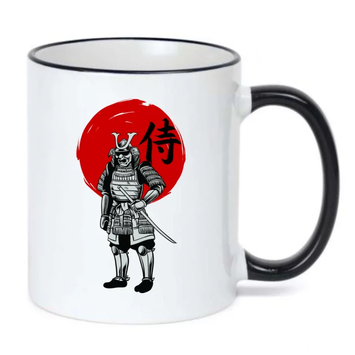 Samurai Warrior Graphic Black Color Changing Mug