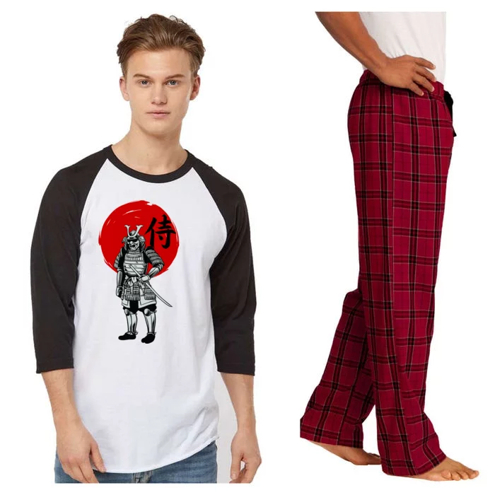 Samurai Warrior Graphic Raglan Sleeve Pajama Set