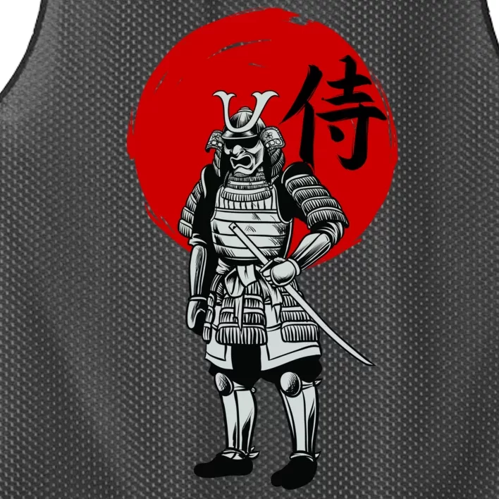 Samurai Warrior Graphic Mesh Reversible Basketball Jersey Tank