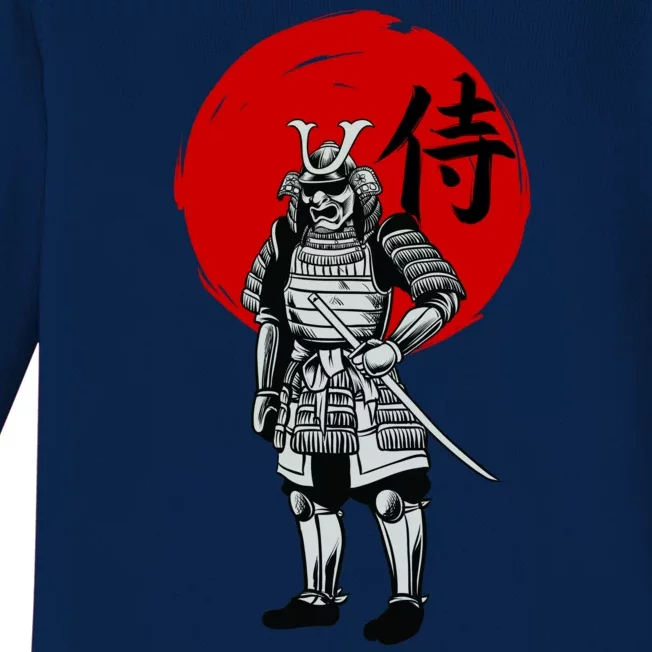 Samurai Warrior Graphic Baby Long Sleeve Bodysuit