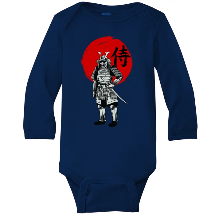 Samurai Warrior Graphic Baby Long Sleeve Bodysuit