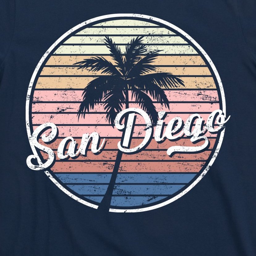 San Diego Palm Tree Vintage Retro T-Shirt