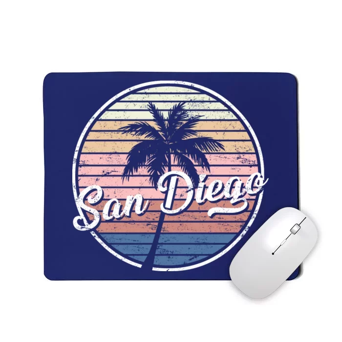 San Diego Palm Tree Vintage Retro Mousepad