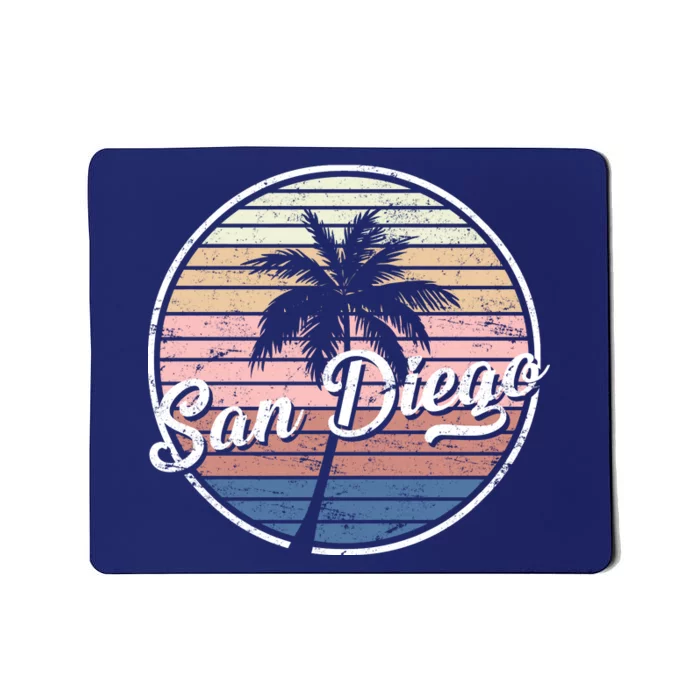 San Diego Palm Tree Vintage Retro Mousepad