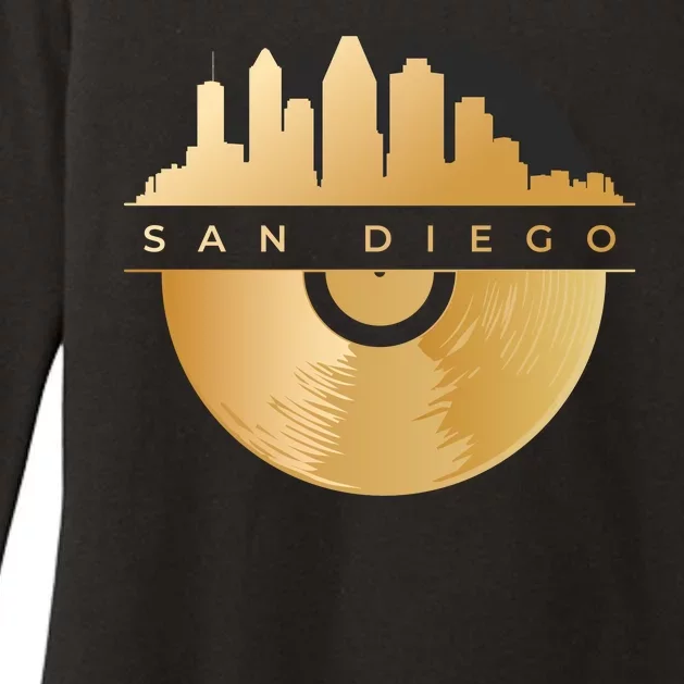 San Diego Vinyl Skyline Womens CVC Long Sleeve Shirt