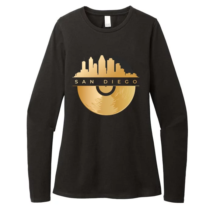 San Diego Vinyl Skyline Womens CVC Long Sleeve Shirt