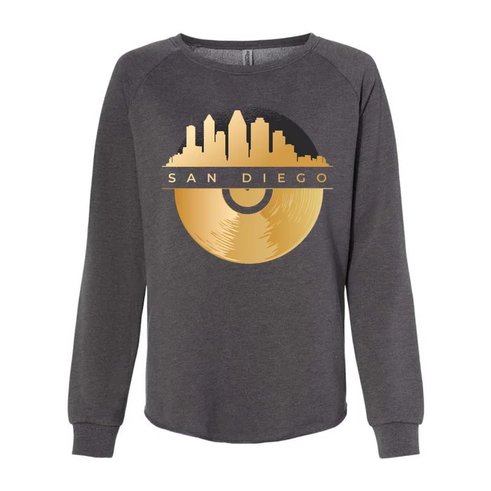 San Diego Vinyl Skyline Womens California Wash Sweatshirt